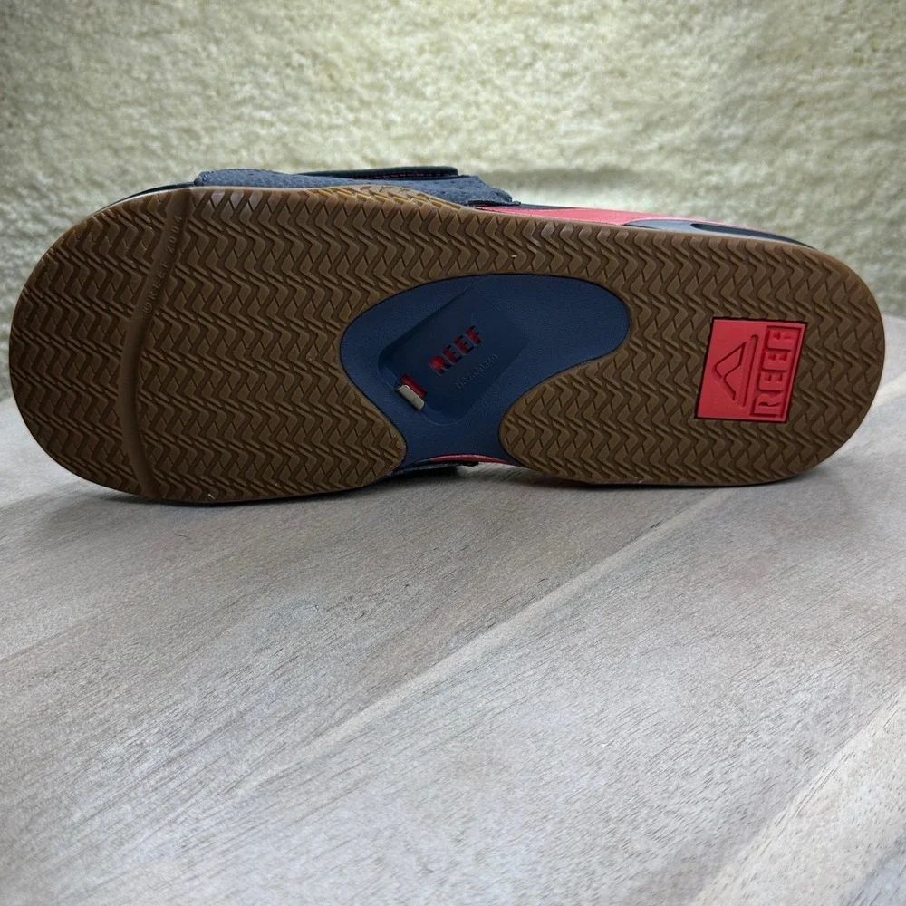 Boston Red Sox Reef Fanning Slides Mens 12 MLB Sandals Bottle Opener NWT